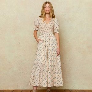 NWOT Christy Dawn The Brooklyn Dress Mums Ditsy Cream Cottagecore Floral Sz S